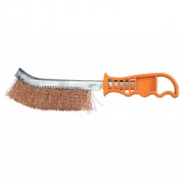 Щетка по металлу с пласт. ручкой красная