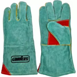 Краги спилковые Grovers S-796-YP, зеленые