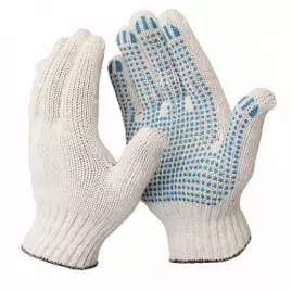 Перчатки 70 х/б с ПВХ (5-ти нитка) 7,5 класс