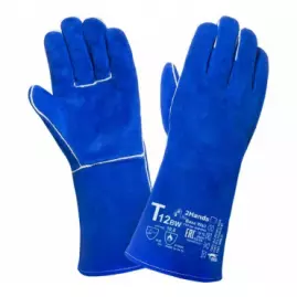 Краги 2Hands Т12+Base Wall, спилок КРС/хлопок, лен