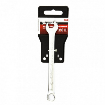 Ключ комбинированный 10мм. матовый хром Матрикс. Фото 1