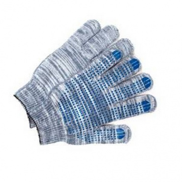 Перчатки 70 х/б с ПВХ (5-ти нитка) 7 класс. Фото 1