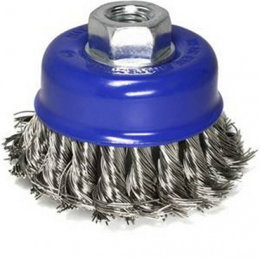 Щетка для УШМ 100 мм "чашка" витая Китай. Фото 1