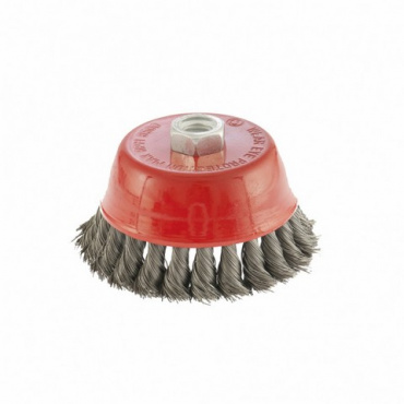 Щетка для УШМ 125 мм "чашка" витая Китай. Фото 1