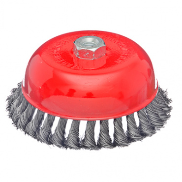 Щетка для УШМ 150 мм "чашка" витая Ермак. Фото 1