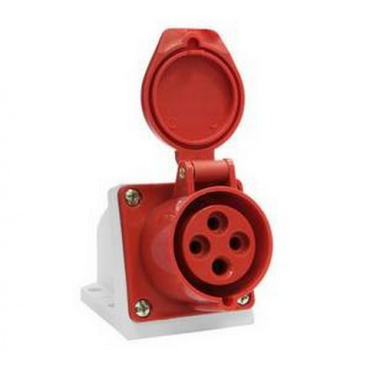 Розетка стацион. 16 А 380В. на 4 штек.. Фото 1
