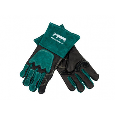 Краги сварочные КЕДР КС-20 ПРЕМИУМ, (L), черно-зеленые. Фото 1