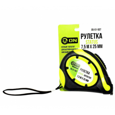 Рулетка STATUS 7,5м х 25мм, автостоп. Фото 1