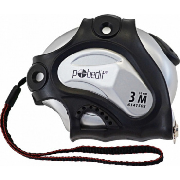 Рулетка Микрон-5, 3м*16мм обрезин. корпус. Фото 1