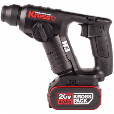 Перфоратор аккум б/щ KRESS H3, KU381 (20Вб 2*2,0 А/ч, кейс). Фото 1