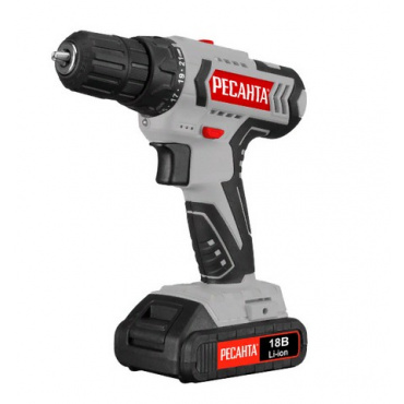 Дрель-шуруповерт аккумуляторная ДА-18-2ЛК Ресанта. Фото 1