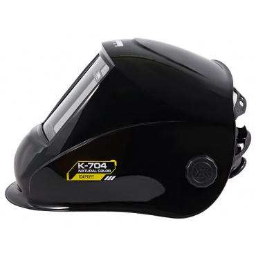 Маска сварщика   КЕДР (В РАЗОБР.ВИДЕ) "К-704 natural color EXPERT", черная. Фото 3