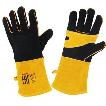 Краги сварщика спилковые пятипалые Пламя. Фото 1