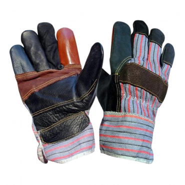 Перчатки кожанные разноцветные. Фото 1