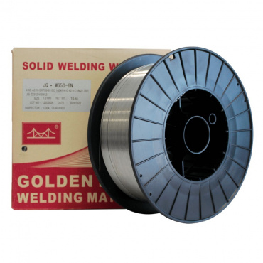 Сварочная проволока JQ.MG50-6 N/AWS (СВО8Г2С)(полир) ф 0,8  15 кг.Золотой мост. Фото 1