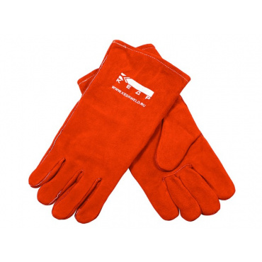 Краги спилковые КЕДР КС-12 КЕВЛАР, красные. Фото 1