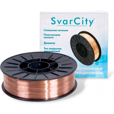 Сварочная проволока SvarCity ER70S-6 0,8 мм 5 кг. Фото 1