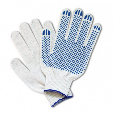 Перчатки 70 х/б с ПВХ (4-х нитка) 7 класс. Фото 1