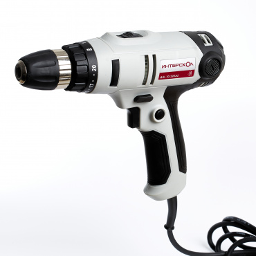 Дрель шуруповёрт-сетевой ИНТЕРСКОЛ ДШ-10/320Э2 (320 Вт,БЗП10мм,2 скор). Фото 1